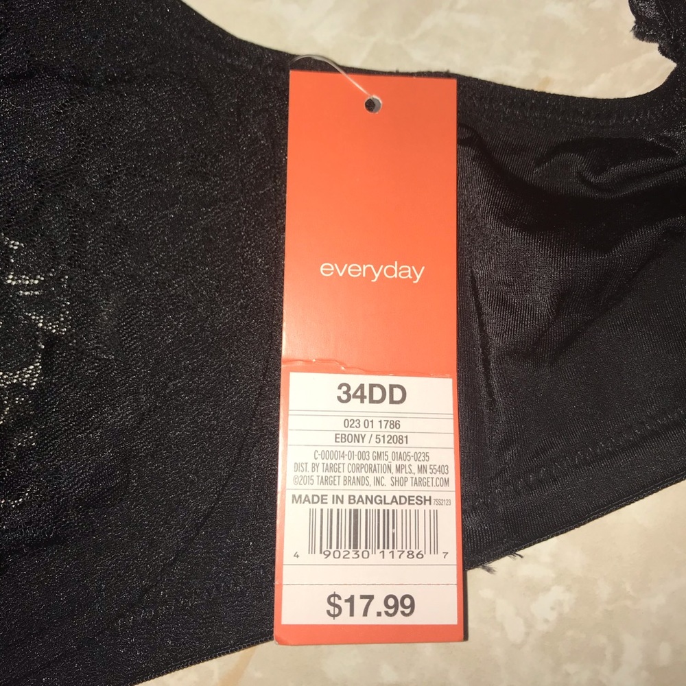 Black Lace Nursing Bra